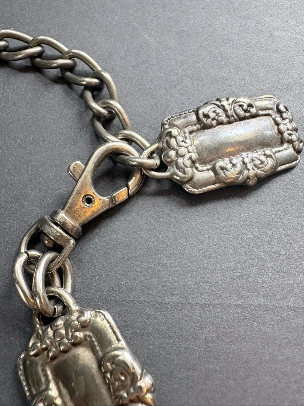 Vintage Metal Belt With Ornate Panels- Possibly Silver Plated No Makers Mark